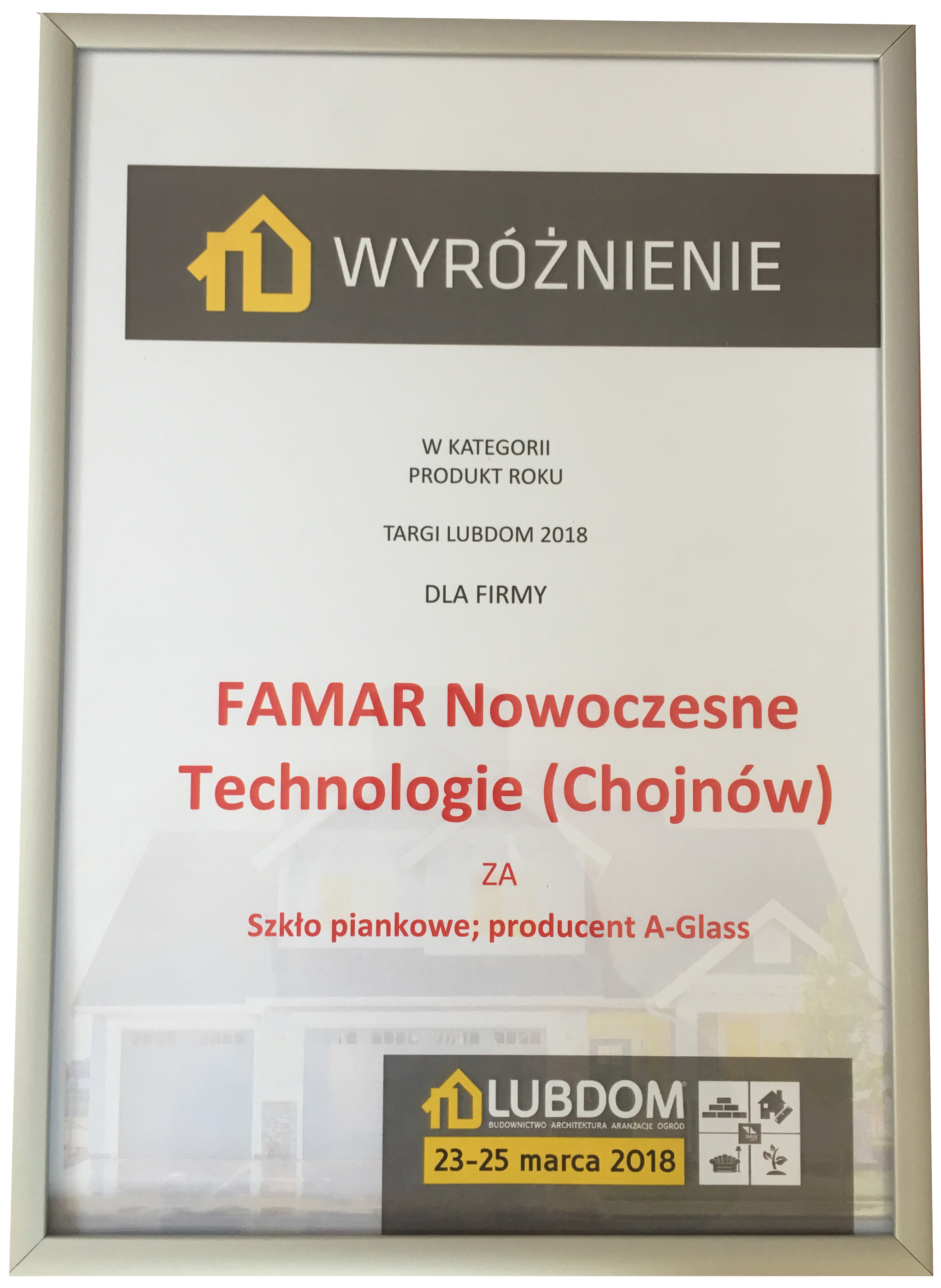 Pěnové sklo – ocenění za výrobek roku